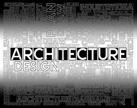 Architecture Design Represents Building Designs And Ideas Ilustración de archivo