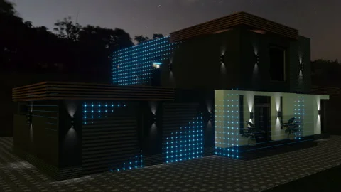 Architecture design of Smart home secured automation with wifi technology Stock Footage 137513759