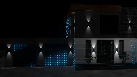 Architecture design of Smart home secured automation with wifi technology Stock Footage 137961161