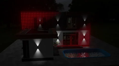 Architecture design of Smart home secured automation with wifi technology Stock Footage 138145776