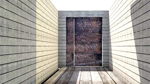 Architecture door getting distant Stock Footage 163099363