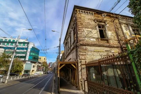 Architecture in downtown Bucharest Foto stock