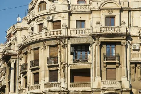 Architecture in downtown Bucharest 库存照片