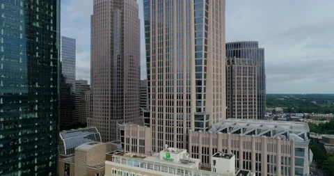 Architecture in downtown Charlotte Video stock 155953568