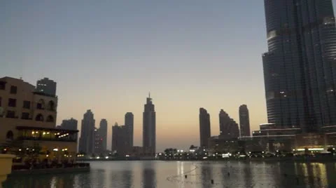 Architecture in Dubai pan Stock Footage 12433929