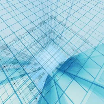 Architecture engineering construction 3d rendering Stock Illustration