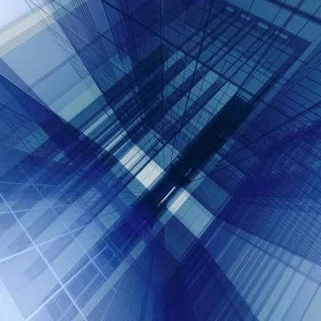 Architecture engineering construction 3d rendering Stock Illustration