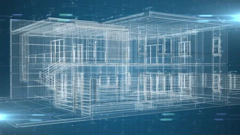 Architecture engineering house building construction blueprint design Vídeos de archivo 171607357