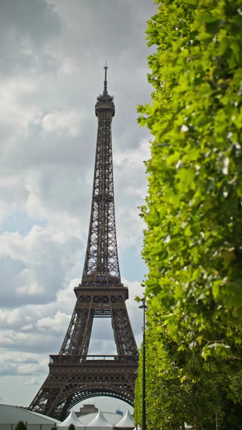 Architecture of the famous Eiffel Tower in the capital of France, Paris. Stock Footage 315292168