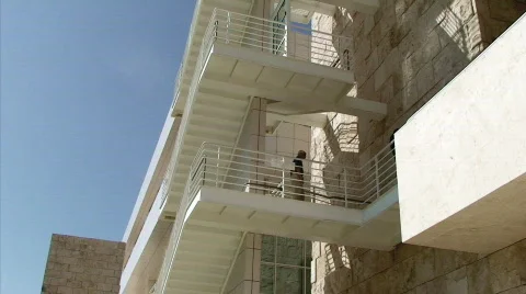 Architecture of the Getty Center Stock Footage 460291