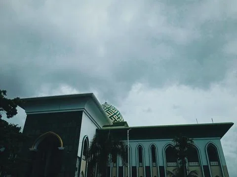 Architecture of the grand mosque in Ternate Stock Photos