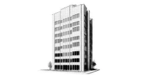 Architecture Home Collage Isolated Element at the White Background. Real estate Stock Illustration