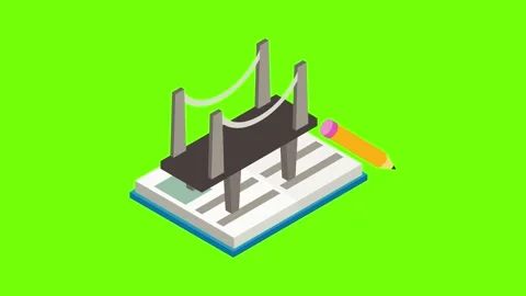 Architecture icon animation Stock Footage 152575642
