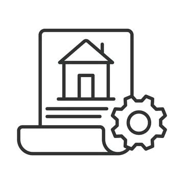 Architecture, icon in line design. Architecture, building, design, construction Stock Illustration