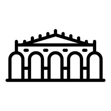 Architecture icon outline vector. City house Stock Illustration