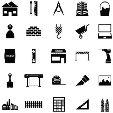 Architecture icon set Stock Illustration