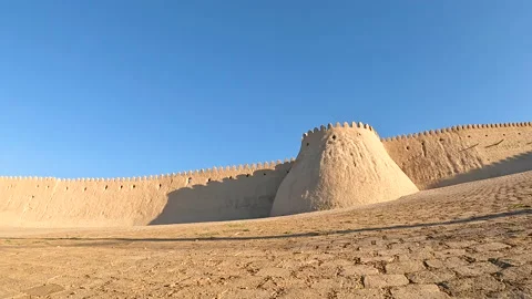 Architecture of Khiva city Stock Footage