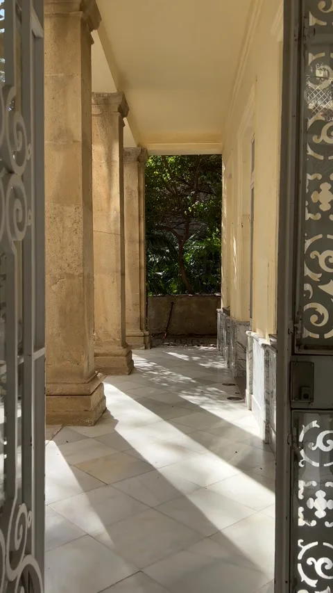 Architecture in La Concepcion botanical garden in Malaga, Spain. Vertical video Stock Footage 240921918