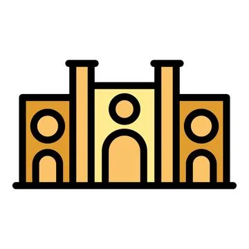 Architecture landmark icon vector flat Illustrazione stock
