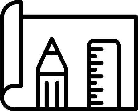 Architecture Line Icon Design Stock Illustration