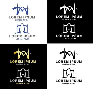 Architecture logo design set. vector illustration Stockillustratie