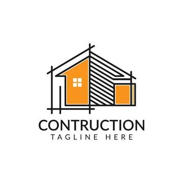 Architecture logo design, Vector construction company brand design template.  Stock Illustration
