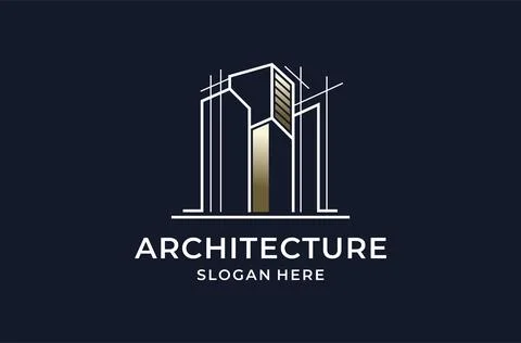 Architecture logo mark premium vector Stock Illustration