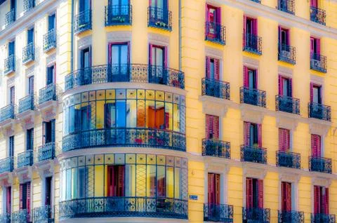 Architecture in Madrid, illustration Ilustración de archivo