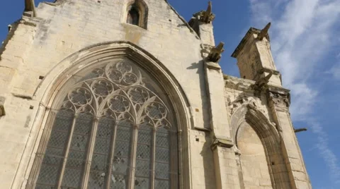 Architecture of Mairie St Etienne le Vieux in the center of the city of Caen Stock Footage