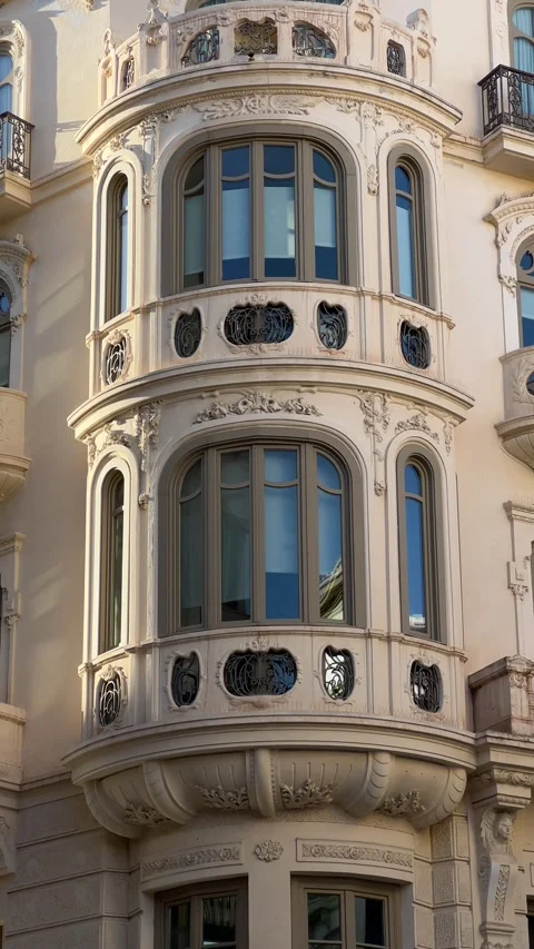 Architecture of Malaga, Spain. Vertical video Stock Footage 240920689
