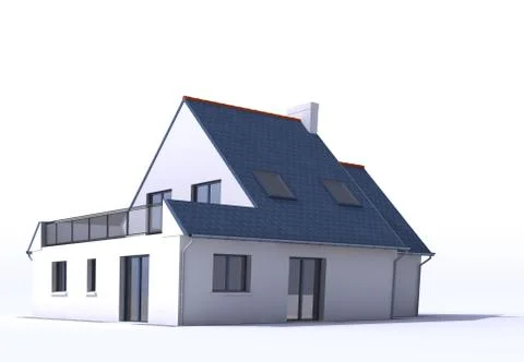 Architecture model, house d Stock Illustration