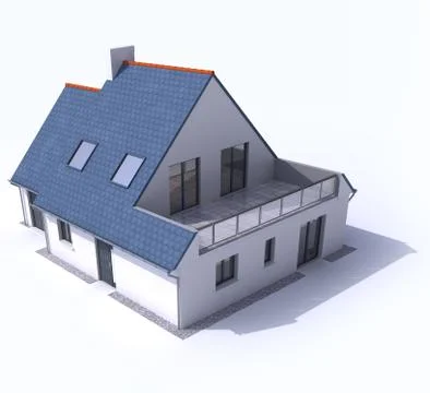 Architecture model, house a Stock Illustration
