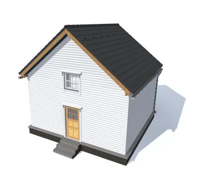 Architecture model house isolated in white Stock Illustration