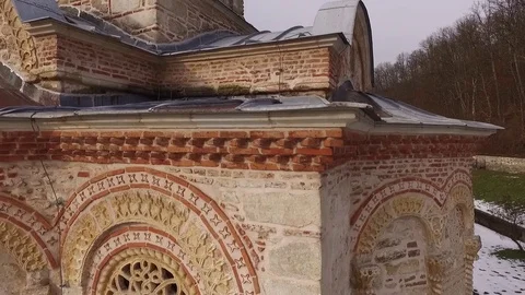 Architecture monastery Ljubostinja Stock Footage 73637793