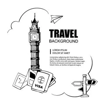 Architecture monuments Stock Illustration