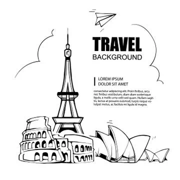 Architecture monuments Stock Illustration