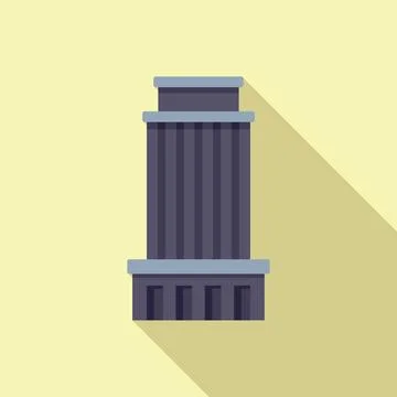 Architecture multistory building icon flat vector. City plan area Ilustración de archivo
