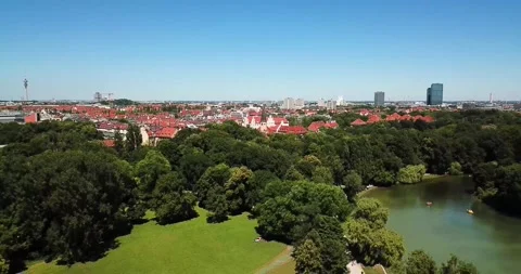 Architecture in Munich, Germany and also Landscape of Munich Stock Footage 239192880