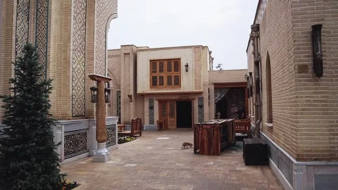 The architecture of the new tourist complex Samarkand city Silk Road Stock-Footage 247191894