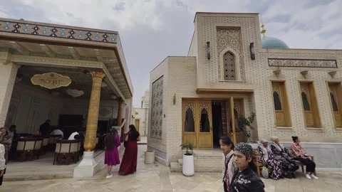 The architecture of the new tourist complex Samarkand, Uzbekistan. May 7, 2023 Stock-Footage 249447759