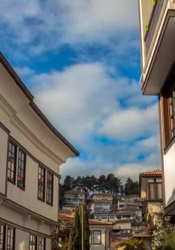 Architecture of Ohrid Old Town. Stock Photos
