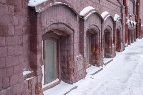 The architecture of the old building. Stock Photos