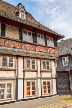 Architecture in the Old town of Gorlar, Lower Saxony, Germany. Old town of Go Stock Photos