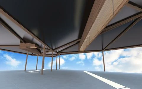 Architecture with organic structure Stock Illustration