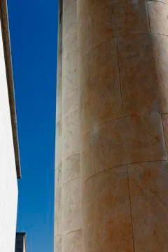 Architecture ,a patch between columns and a wall Stock Photos