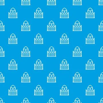 Architecture pattern vector seamless blue Stock Illustration