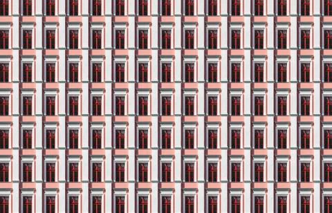 Architecture pattern, window of an old berlin house Stock Photos