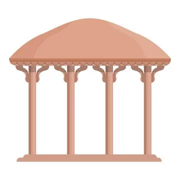 Architecture pergola icon cartoon vector. House building Ilustración de archivo
