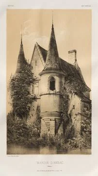 Architecture Pittoresque ou Monuments des XVeme. Et XVIeme. Siecles: Chatea.. Stock Illustration