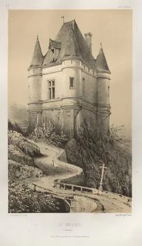 Architecture Pittoresque ou Monuments des XVeme. Et XVIeme. Siecles: Chatea.. Stock Illustration